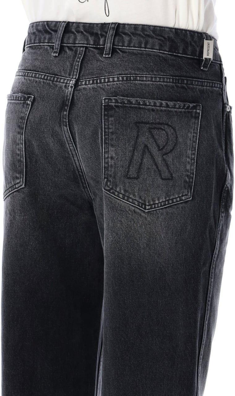 Represent R3 Baggy Denim Aged Black Donkergrijs