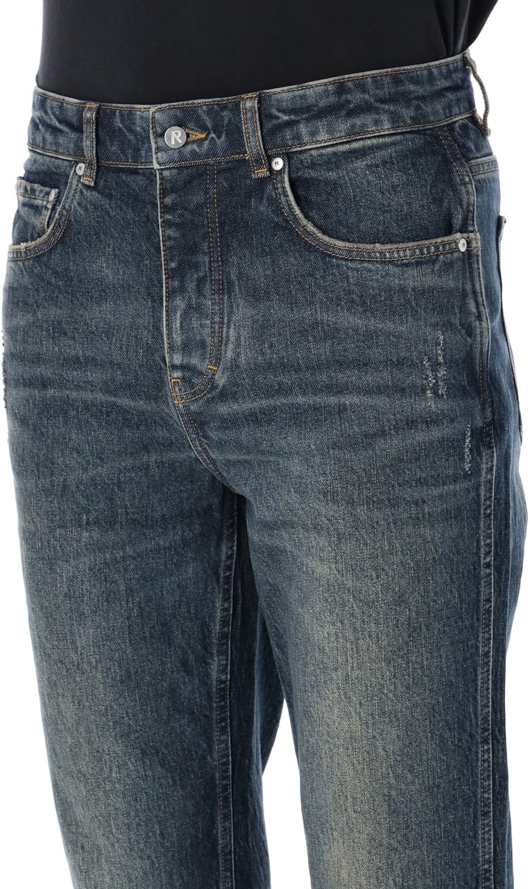 Represent R1 Slim Denim Blue Marble Blauw