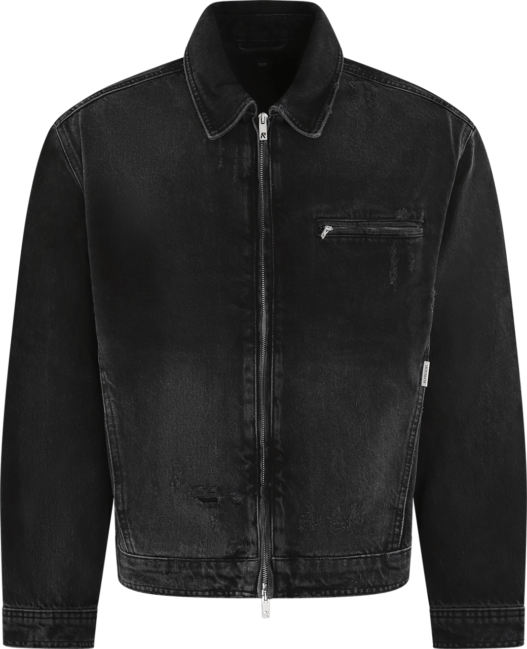 Represent Heren Collared Denim Jacket Zwart