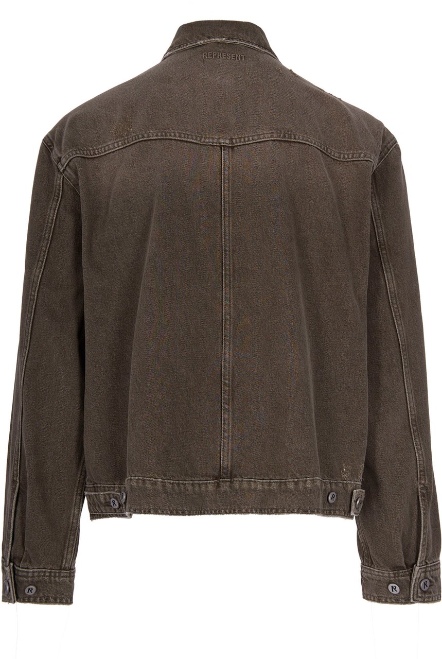 Represent Coats Washed Olive Groen