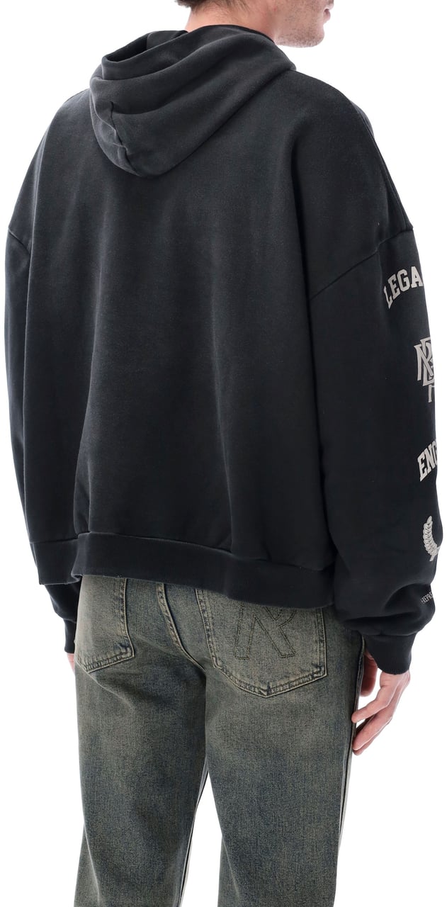 Represent Legacy Crest Hoodie Stained Black Zwart