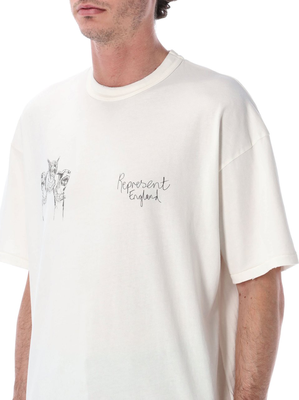 Represent Represent Hand Drawn Thoroughbred T-shirt Wit