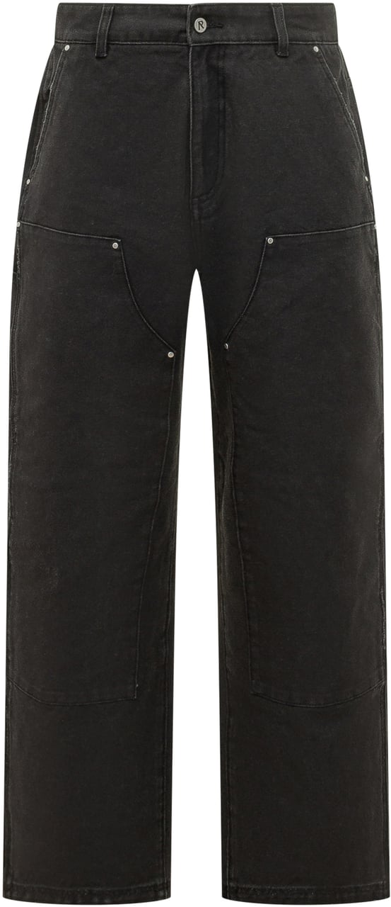 Represent Worker Pant con Tasche Applicate Donkergrijs