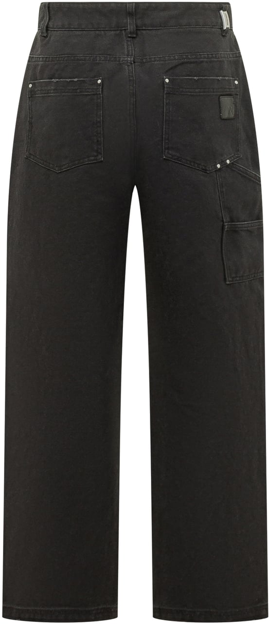 Represent Worker Pant con Tasche Applicate Donkergrijs
