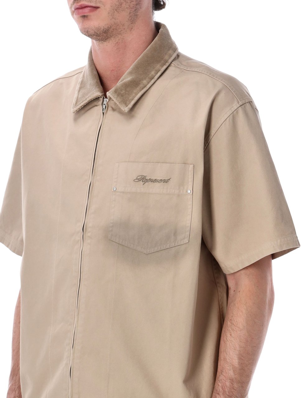 Represent Ramona Zipped Shirt Vintage Khaki Bruin