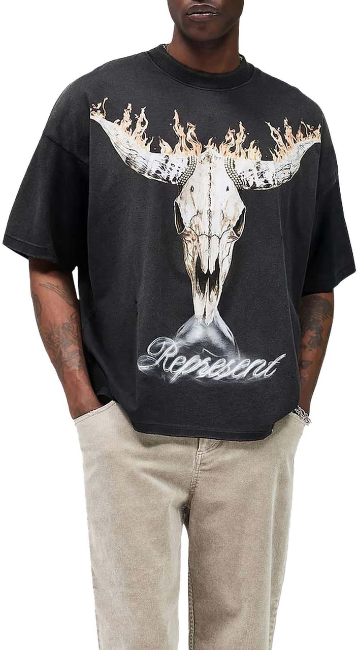 Represent Heren British Cowboys T-Shirt Zwart