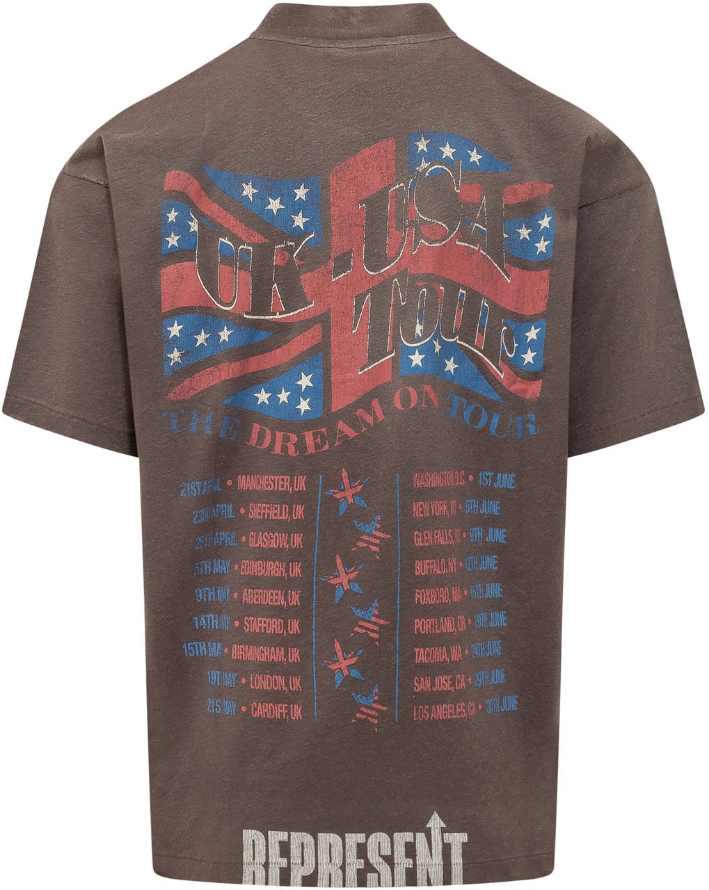 Represent T-shirt Dream On Tour con Stampa Grafica Taupe