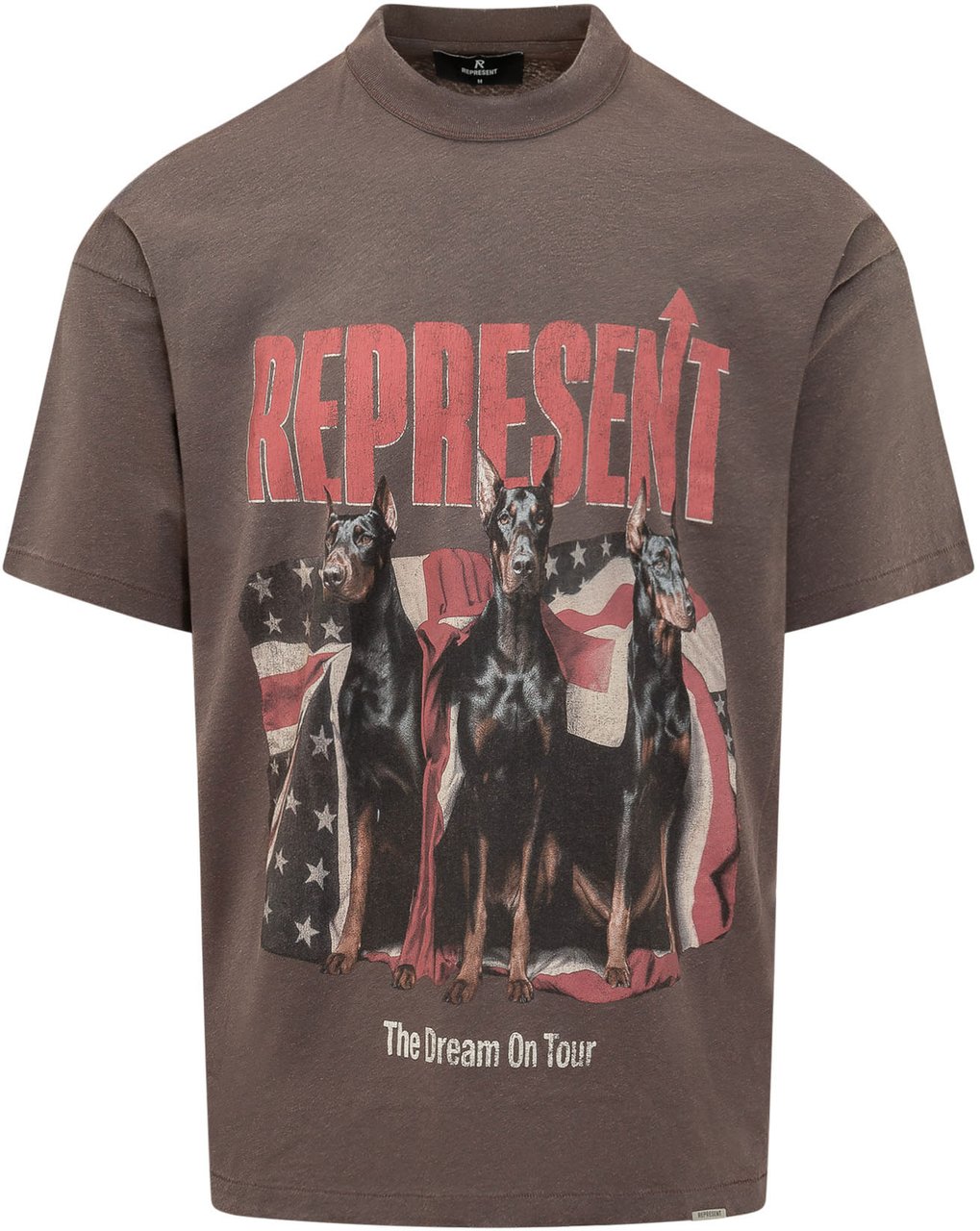 Represent T-shirt Dream On Tour con Stampa Grafica Taupe