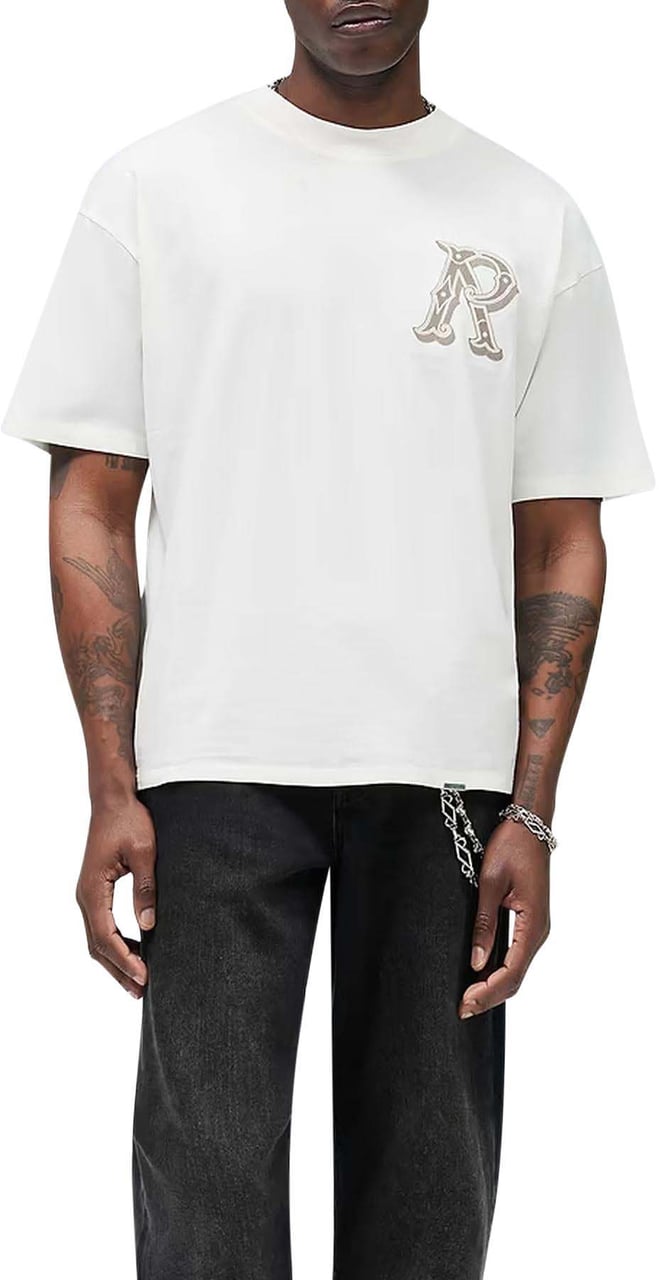 Represent Heren Western Initial T-Shirt Wit