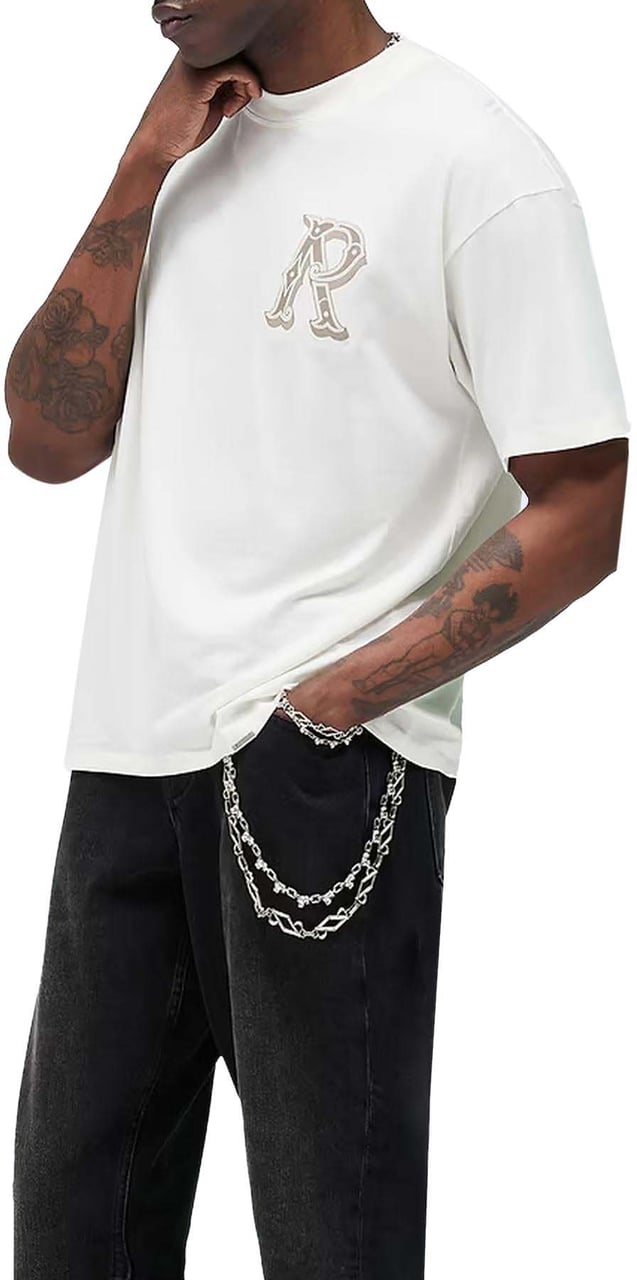 Represent Heren Western Initial T-Shirt Wit