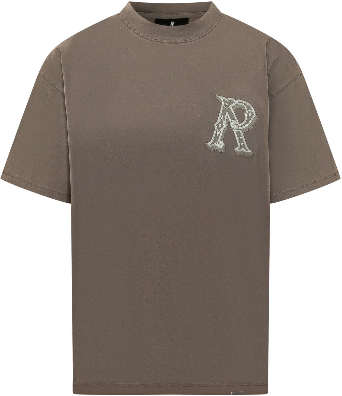 Represent T-shirt con Logo Ricamato Taupe