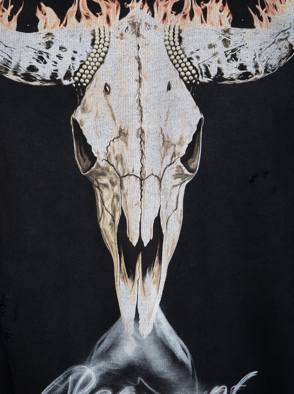 Represent Black Bull Skull Graphic Hoodie Zwart