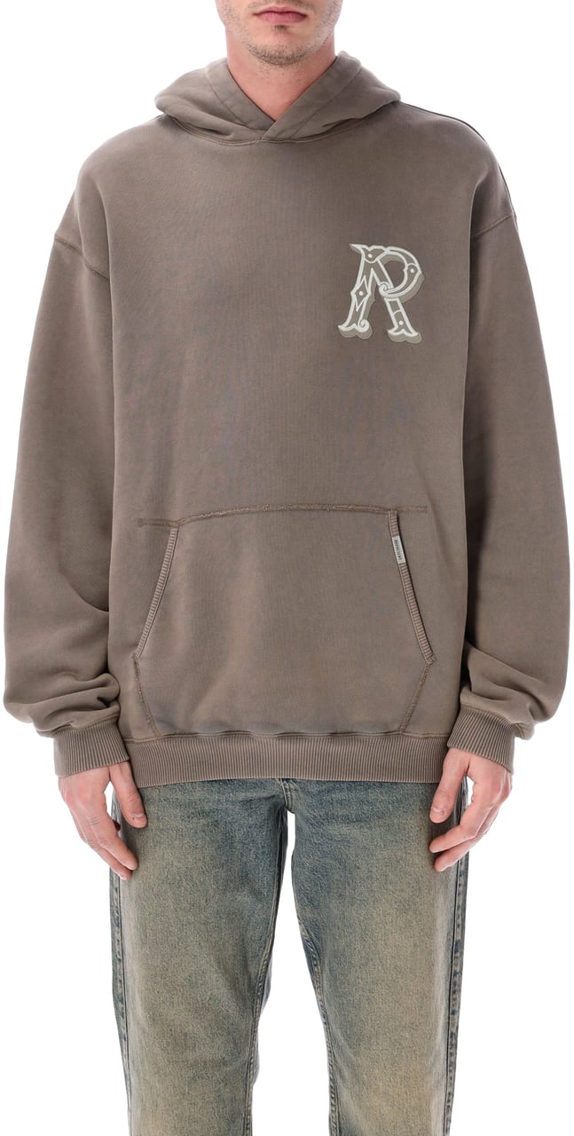 Represent Western Initial Hoodie Dusty Brown Taupe