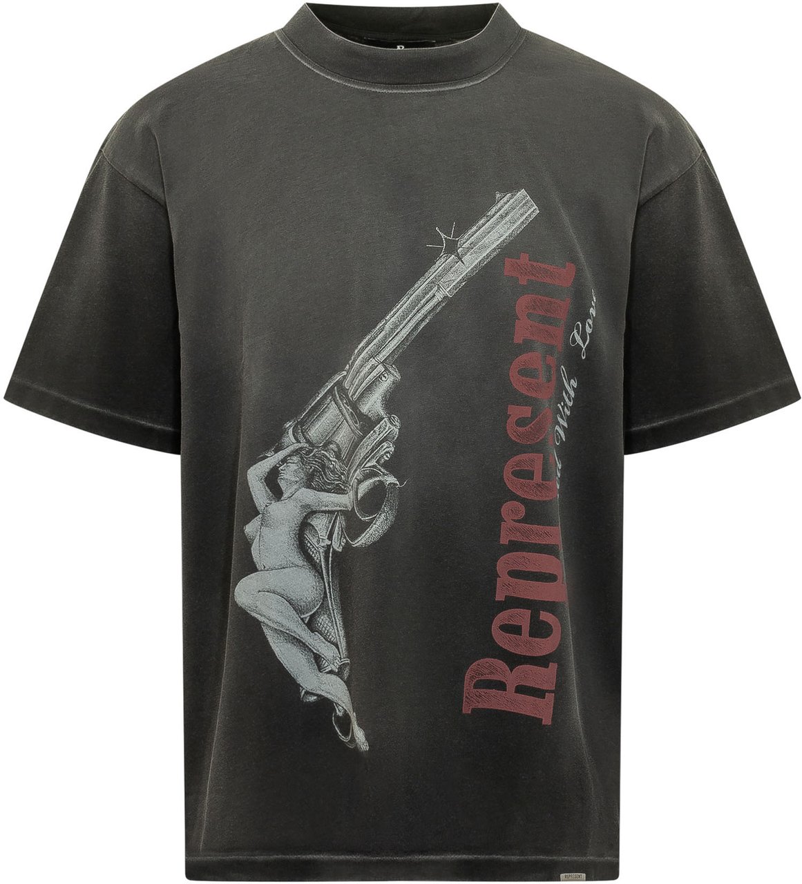 Represent T-shirt con Stampa Grafica Donkergrijs