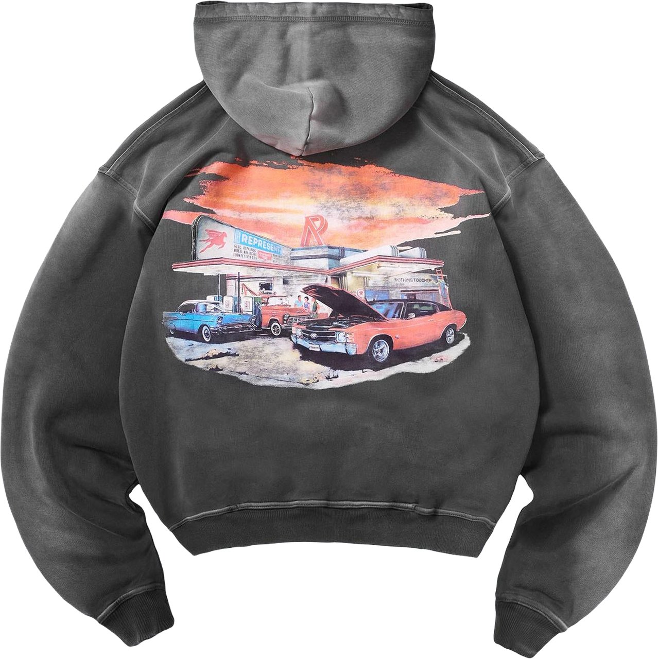 Represent Heren 24 Hour Service Hoodie Zwart