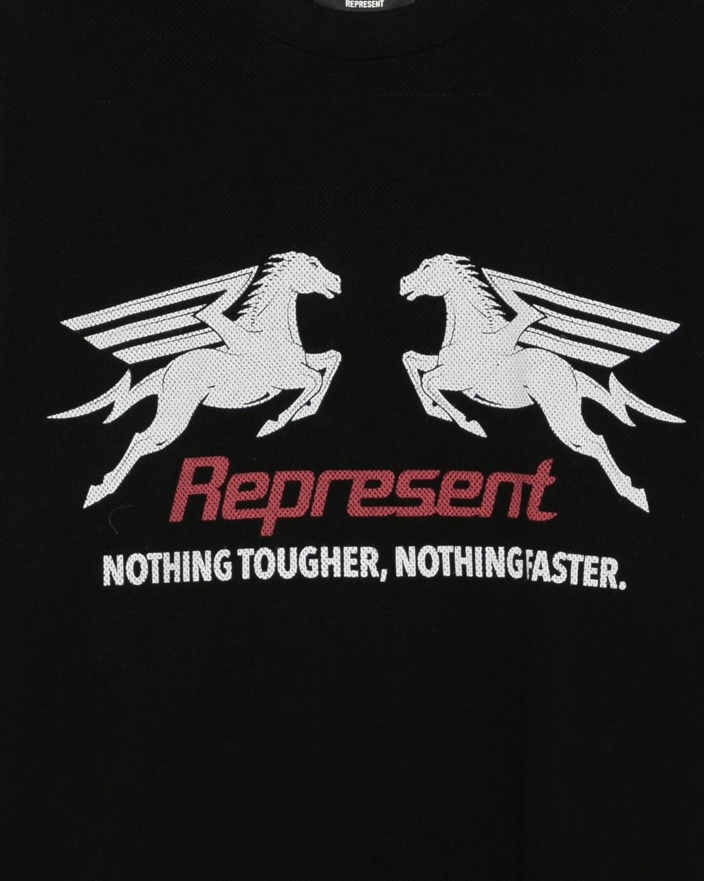 Represent Heren Mesh Pegasus Long Sleeve T-Shi Zwart