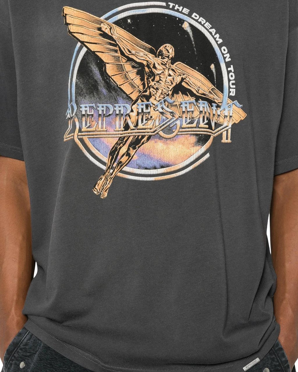 Represent Heren Golden Tour T-Shirt Grijs