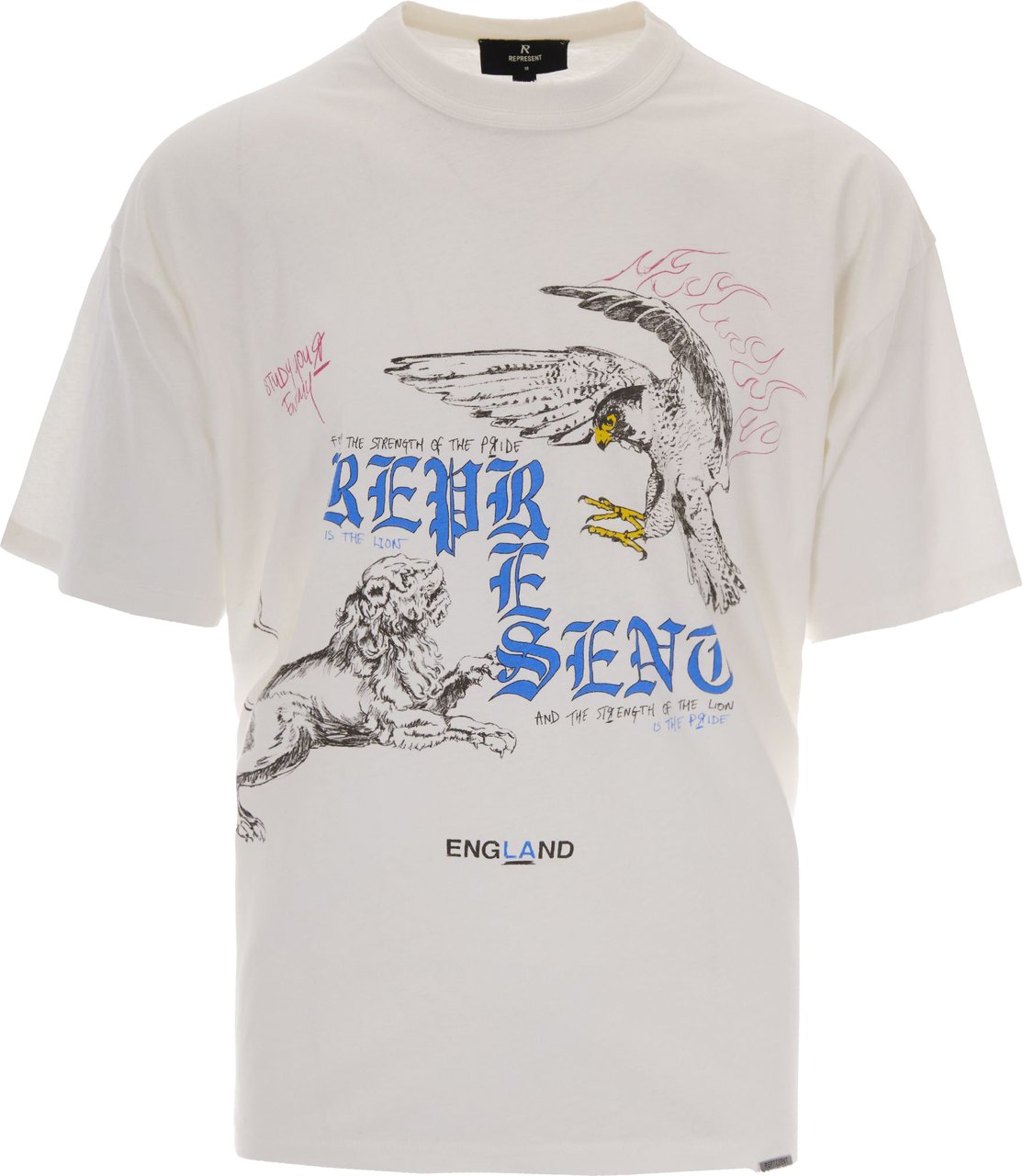 Represent T-Shirts And Polos Flat White Wit