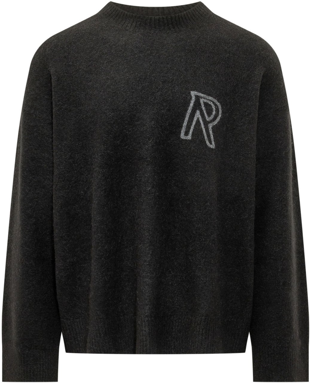 Represent Maglia Girocollo con Monogramma Donkergrijs