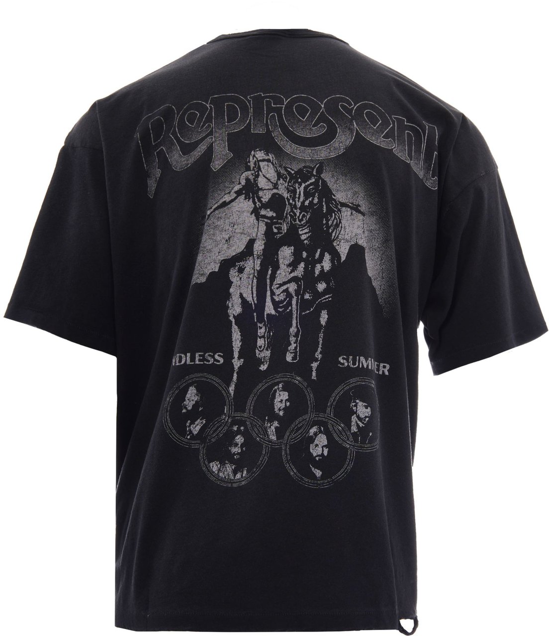 Represent T-Shirts And Polos Stained Black Zwart