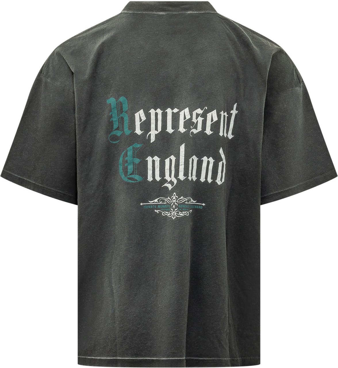 Represent T-shirt Private Members con Grafica Frontale Donkergrijs