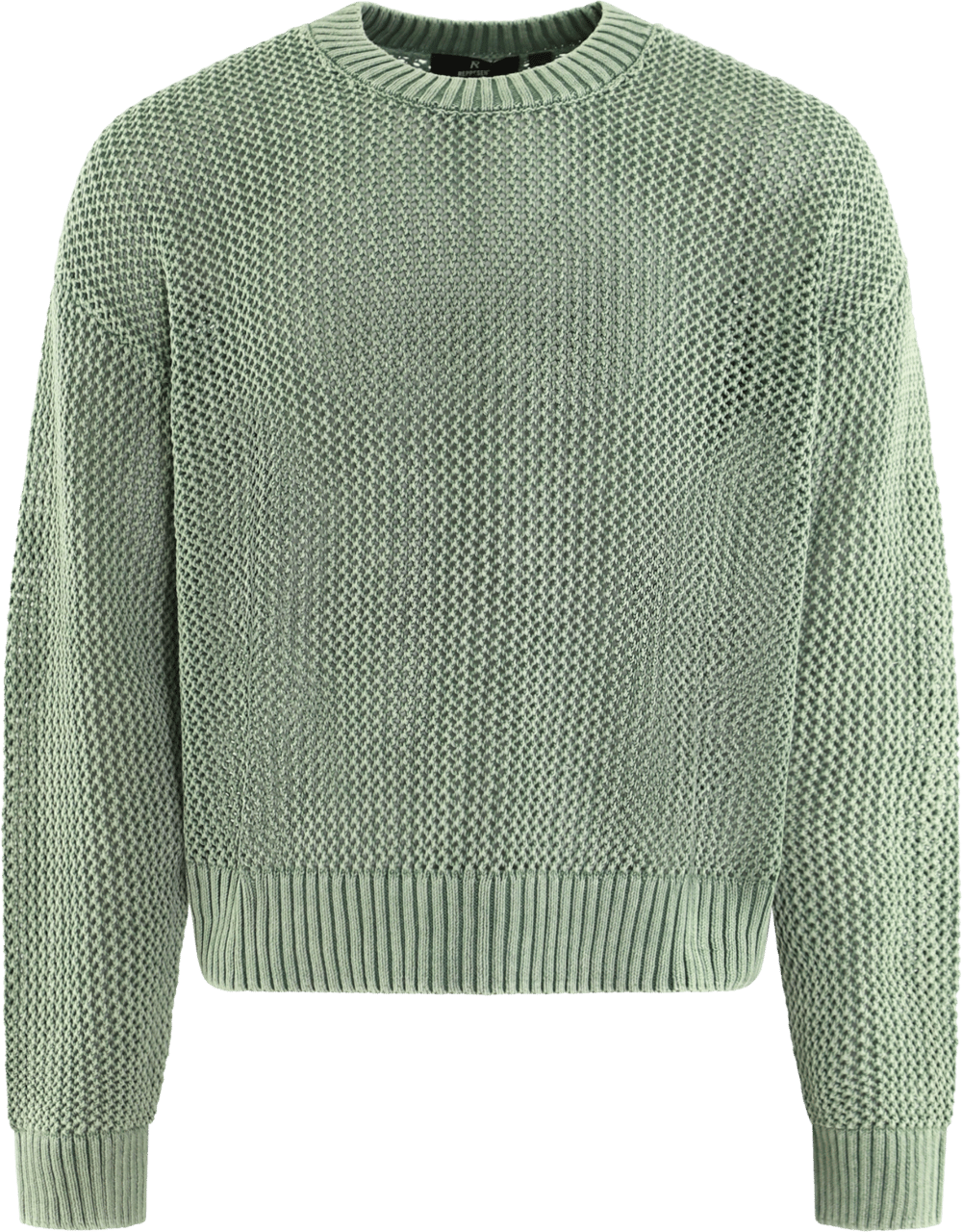 Represent Heren Open Gauge Knit Sweater Groen Groen
