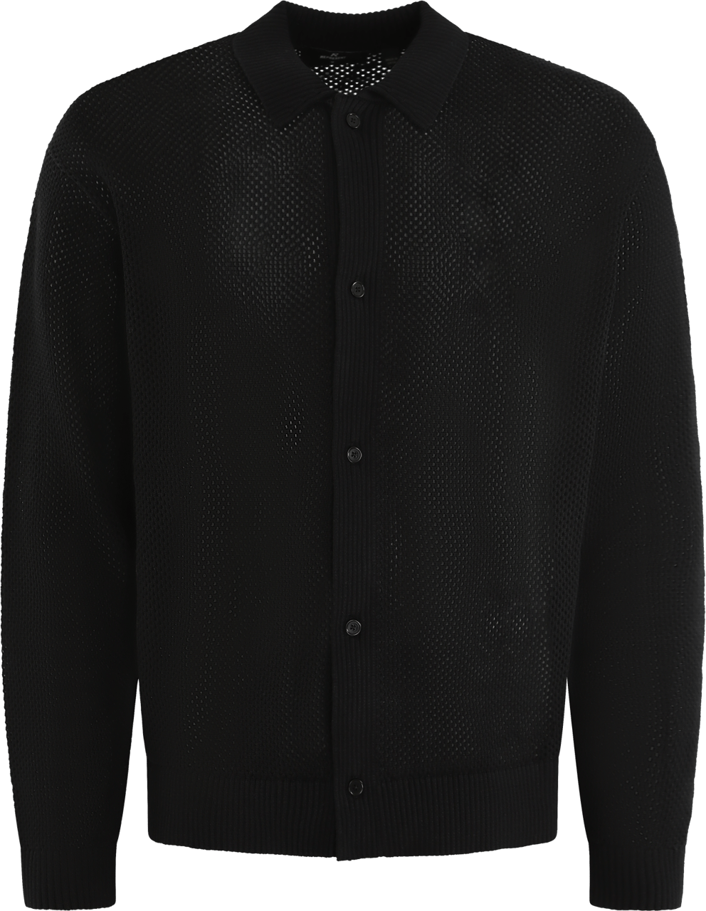 Represent Heren Mesh Knit Shirt Zwart Zwart
