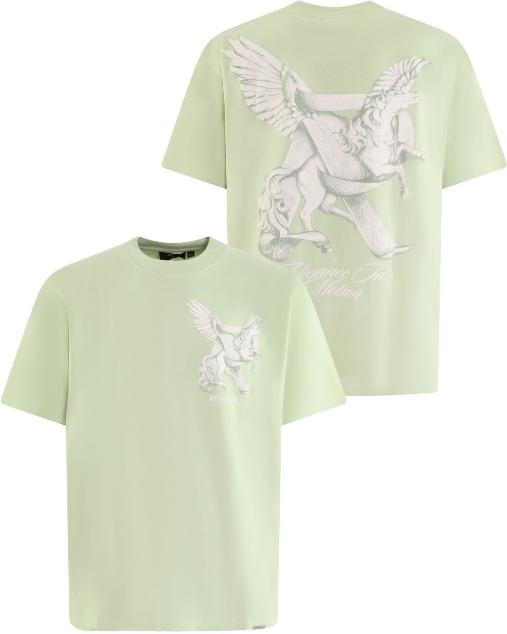Represent Heren EleganceInMotion T-Shirt Groen Groen