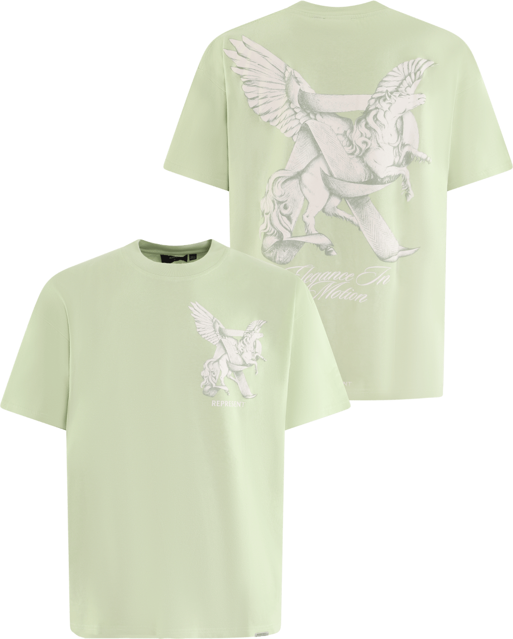 Represent Heren EleganceInMotion T-Shirt Groen Groen