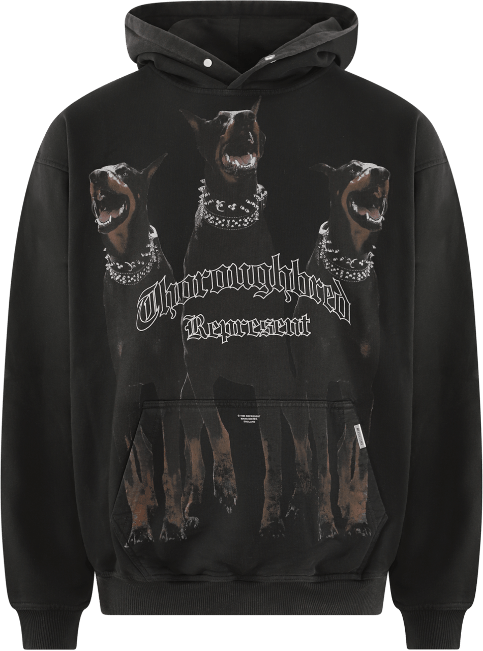 Represent Heren Thoroughbred Hoodie Black Zwart