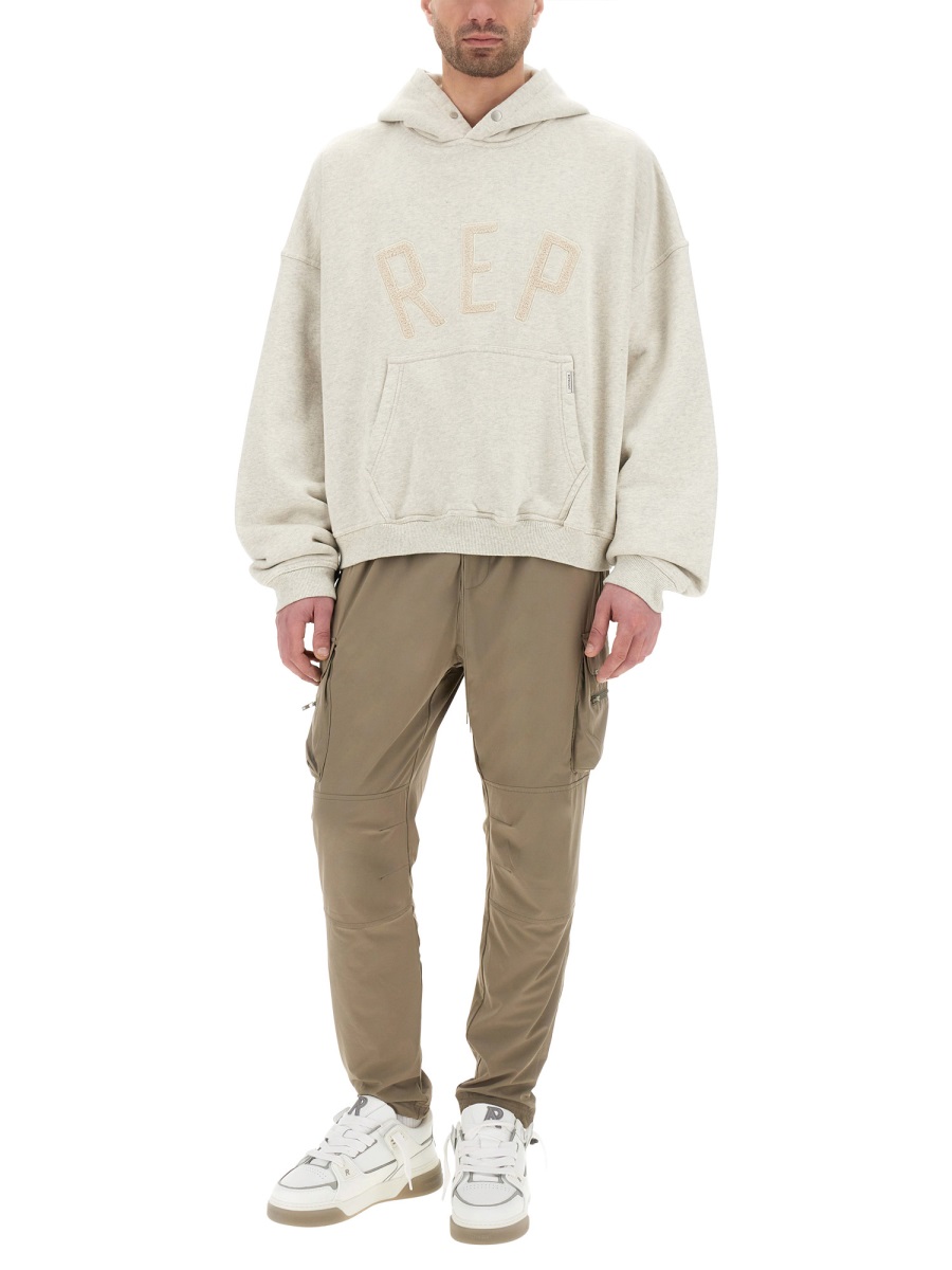 Represent Relaxed Fit Hoodie With Embroidered Logo Wit