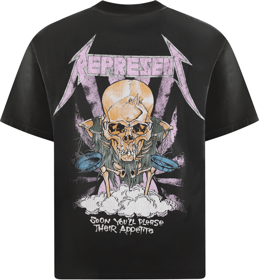 Represent Heren MetallicaJustice T-Shirt Zwart Zwart