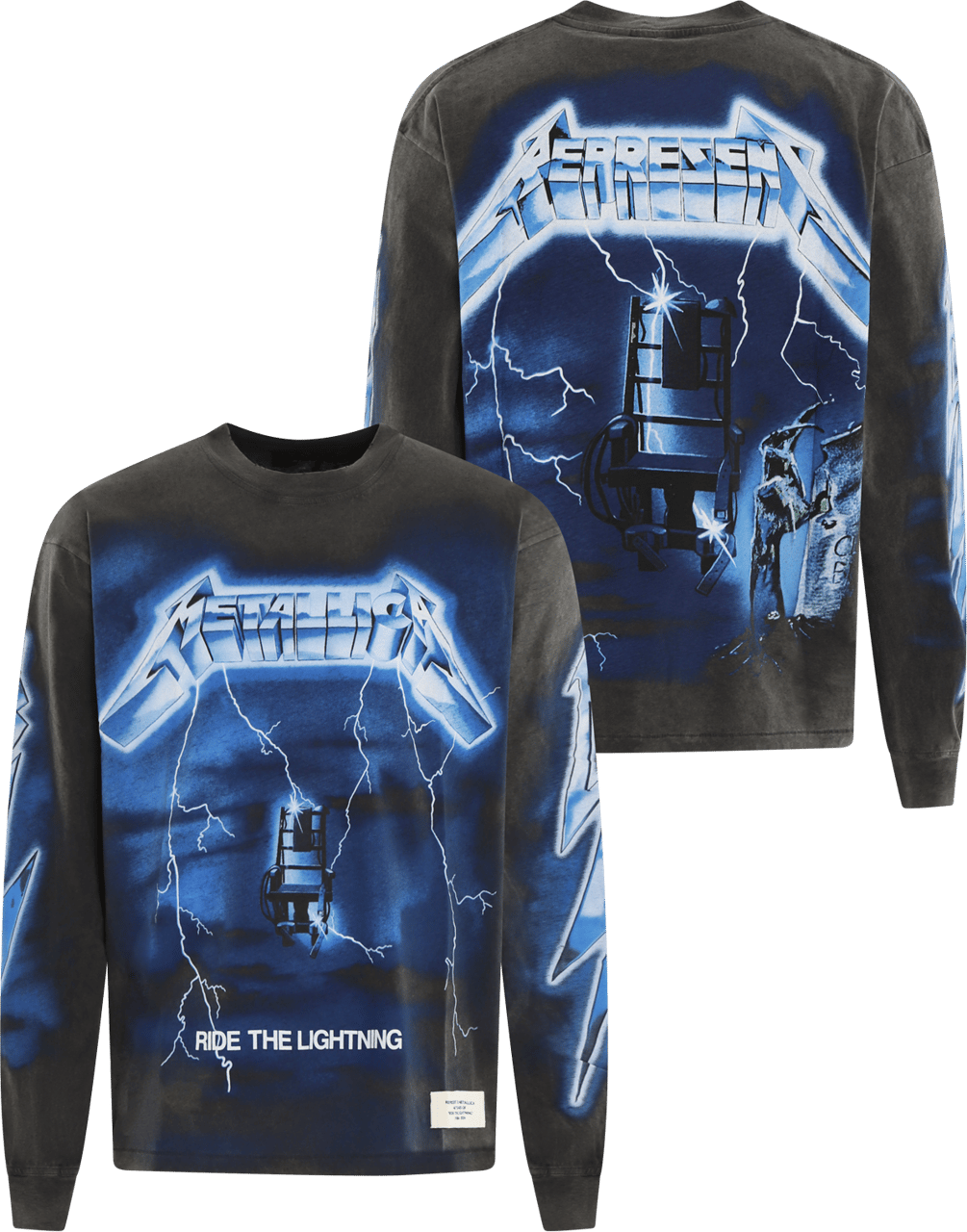 Represent Heren Metallica Ride Shirt Zwart Zwart