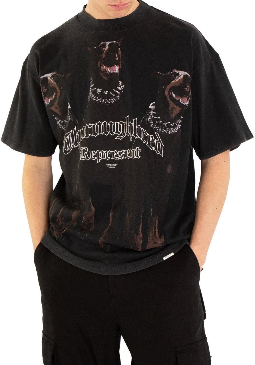 Represent Heren Thoroughbred T-Shirt Zwart Zwart
