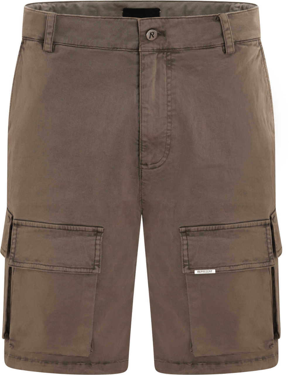 Represent Heren Washed Cargo Short Bruin