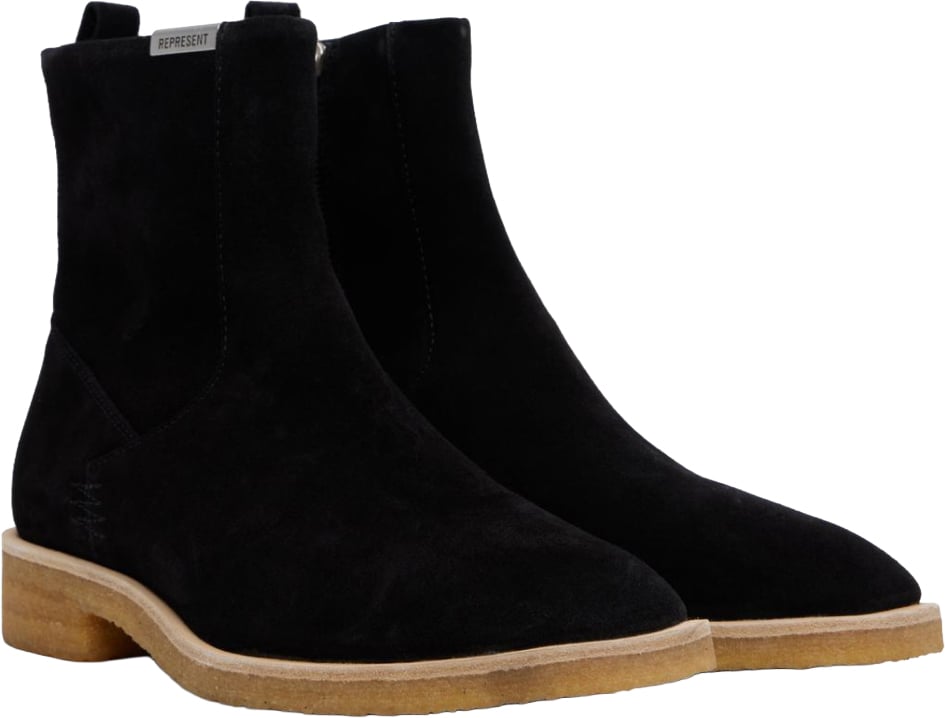 Represent Crepe Suede Chelsea Boots Zwart