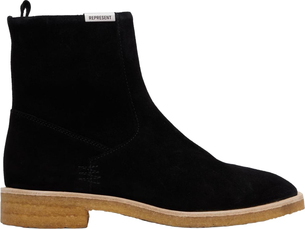 Represent Crepe Suede Chelsea Boots Zwart