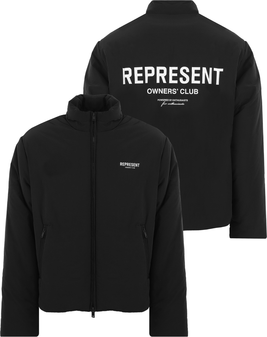 Represent Heren Owners Club Wadded Jacket Zwar Zwart