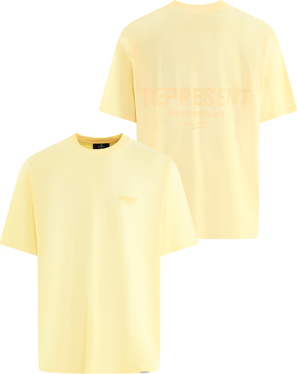 Represent Heren Owners Club T-Shirt Geel Neutraal
