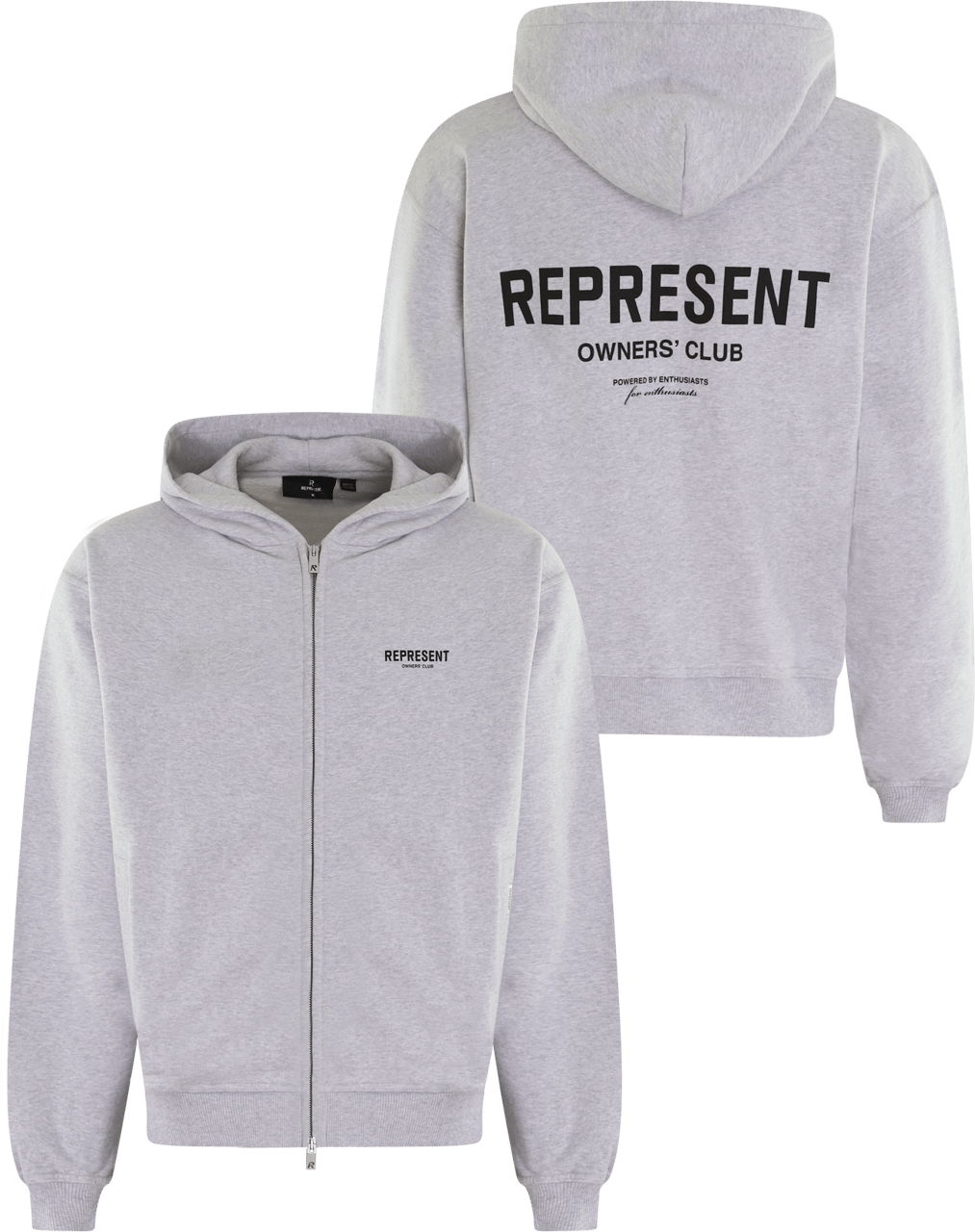 Represent Heren Owners Club Zip Hoodie Grijs Grijs