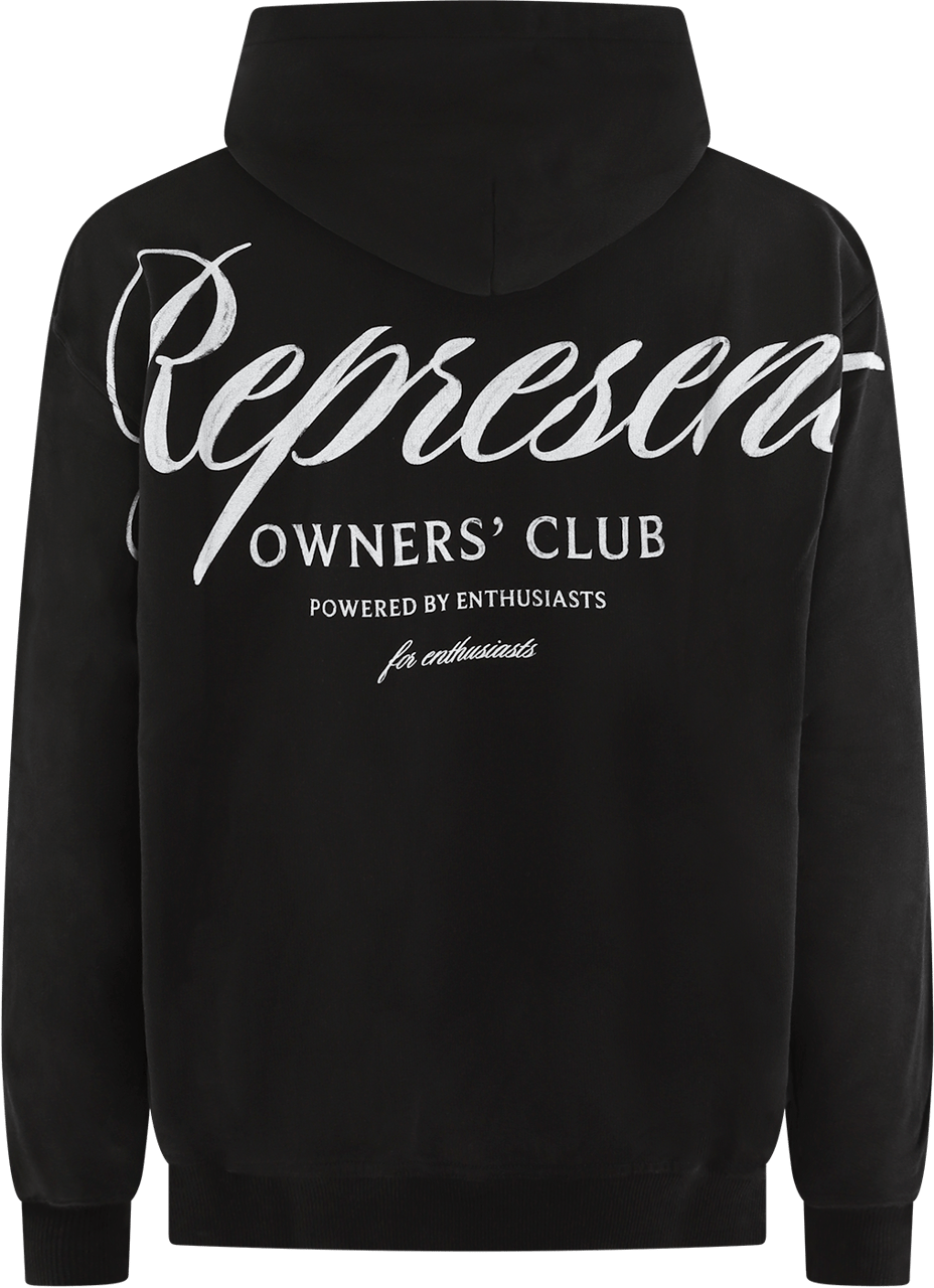 Represent Heren Owners Script Hoodie Blauw Zwart