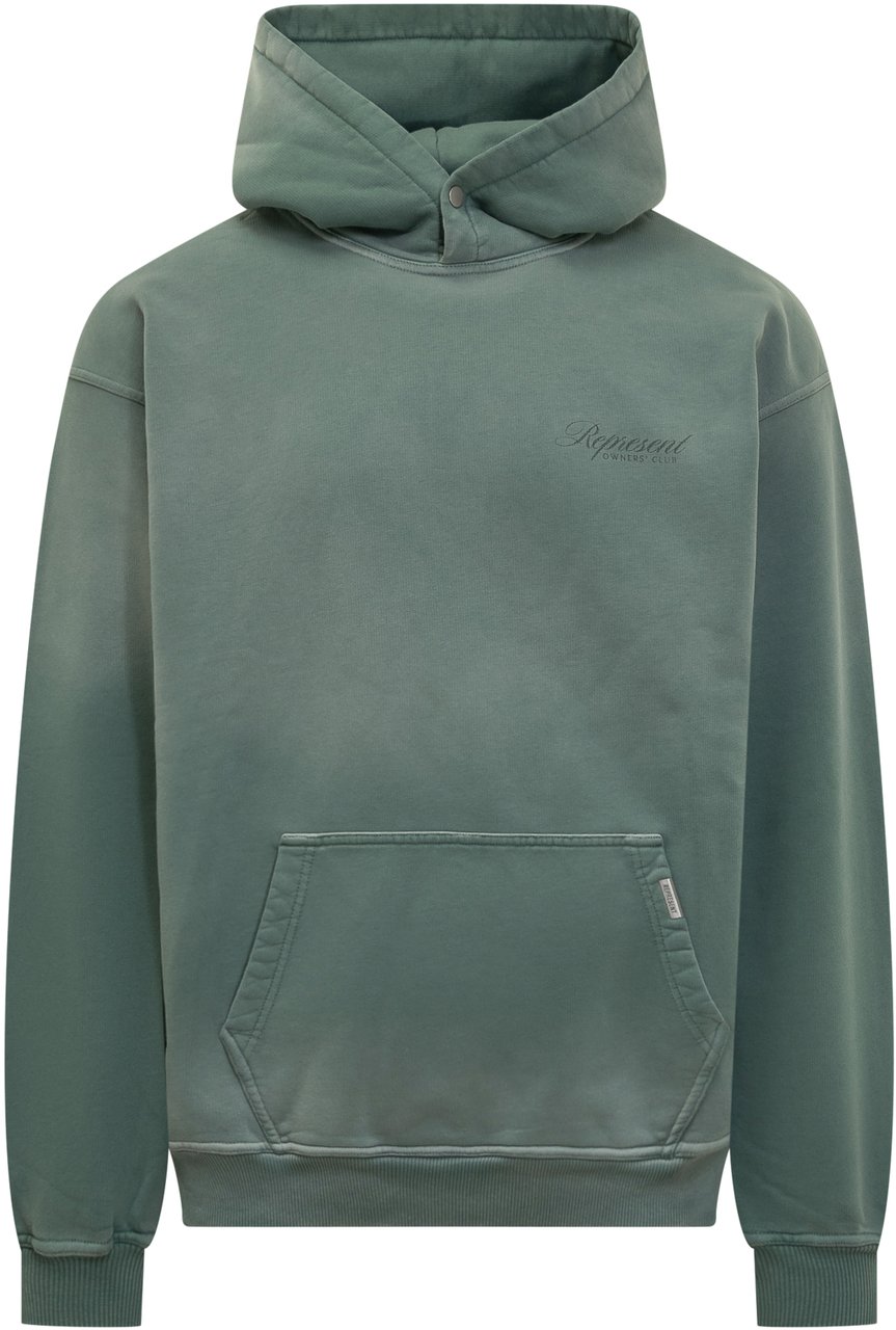 Represent Represent Felpa con Cappuccio e Logo Groen