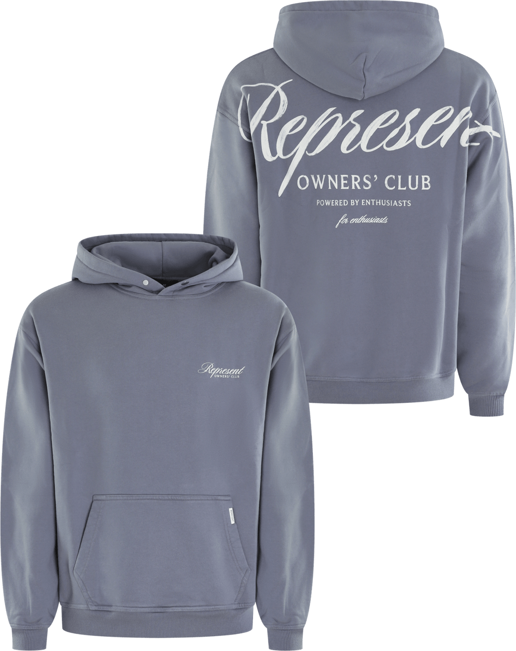Represent Heren Owners Script Hoodie Blauw Blauw