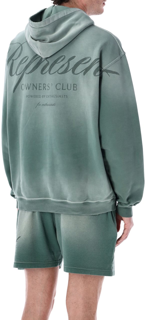 Represent Owners Club Script Hoodie Vintage Green Lime