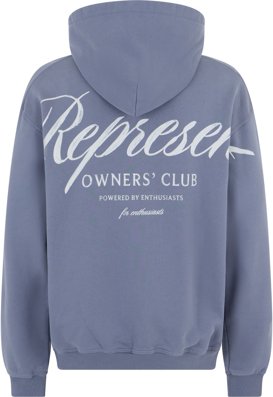 Represent Hooded Owners Club Script Sweatshirt Blauw