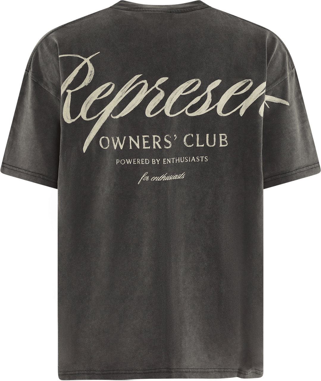Represent Heren Owners Script T-Shirt Blauw Grijs