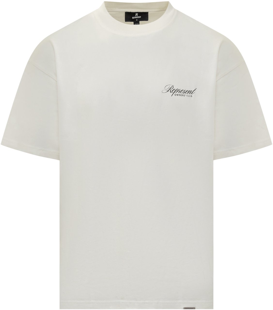 Represent T-Shirt In Cotone Con Logo Ricamato Wit