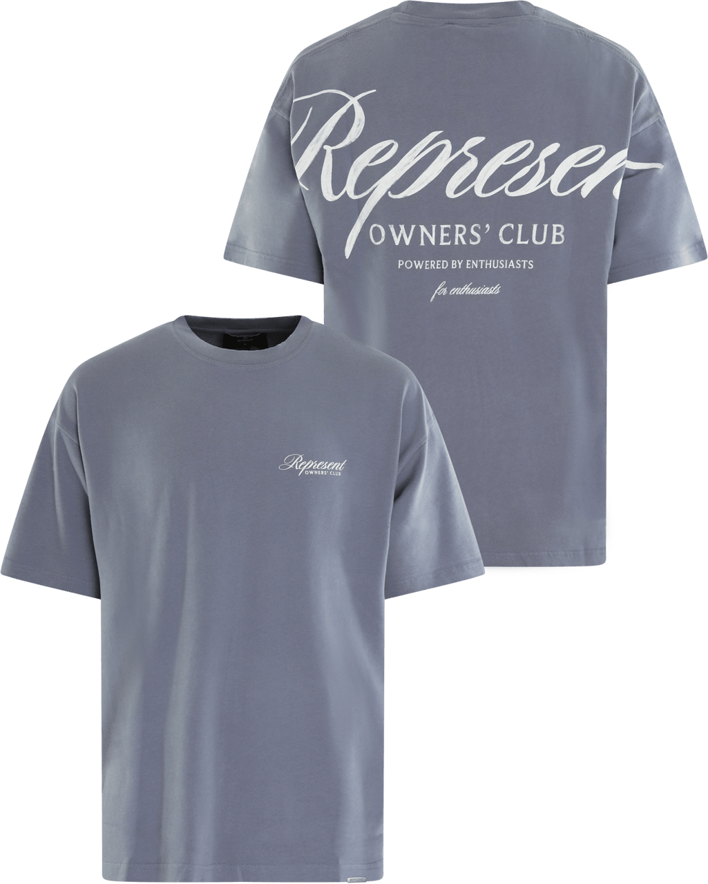Represent Heren Owners Script T-Shirt Blauw Blauw