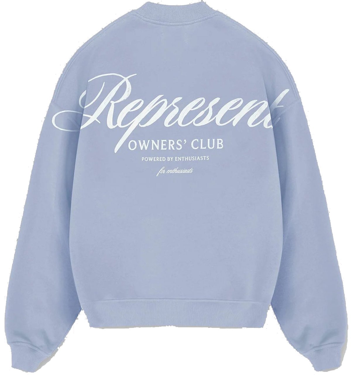 Represent OWNERS CLUB SCRIPT LOGO SWEATER BLUE Blauw