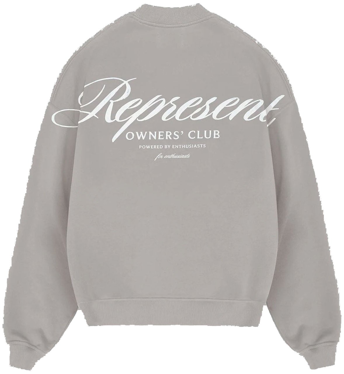 Represent OWNERS CLUB SCRIPT LOGO SWEATER LIGHT GREY Grijs